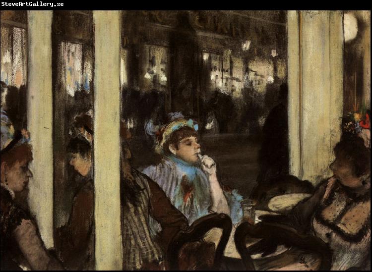 Edgar Degas Women in Front of a Cafe, Evening